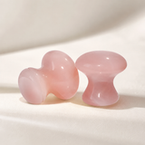 Outil de massage des yeux en quartz jade en forme de champignon