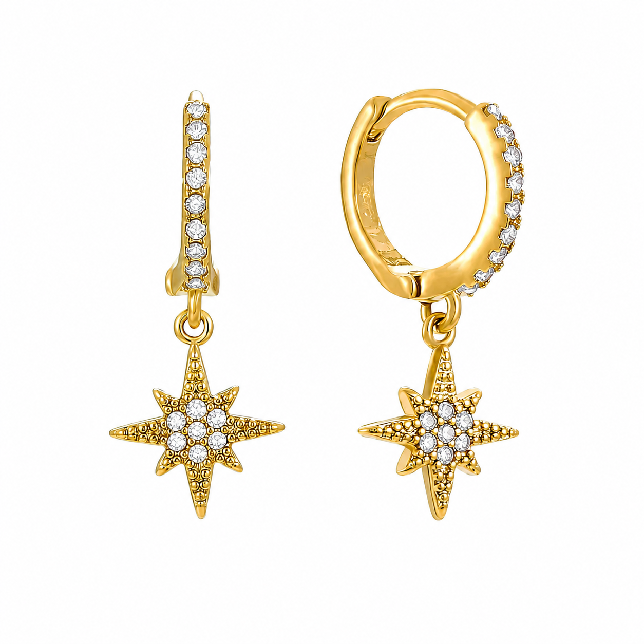Boucles d'oreilles Huggie Lune