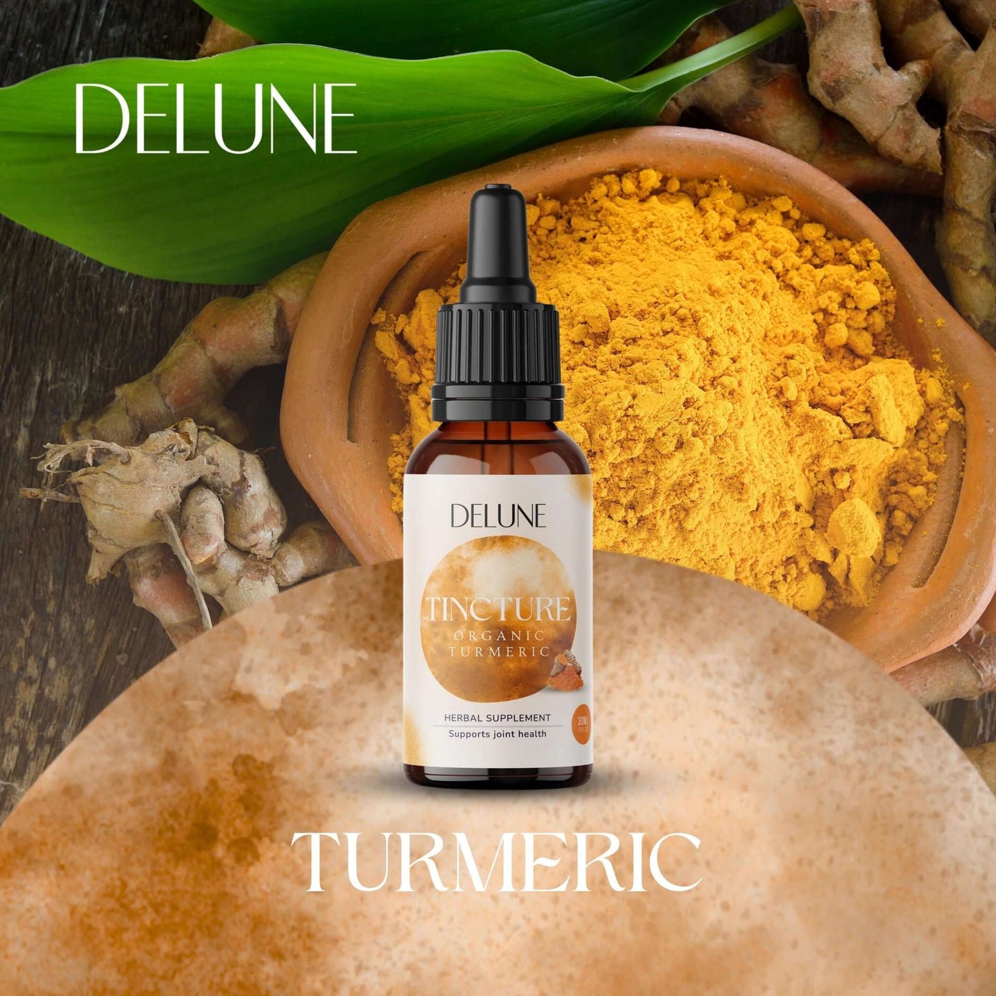 Organic Turmeric Herbal Tincture - Delune 