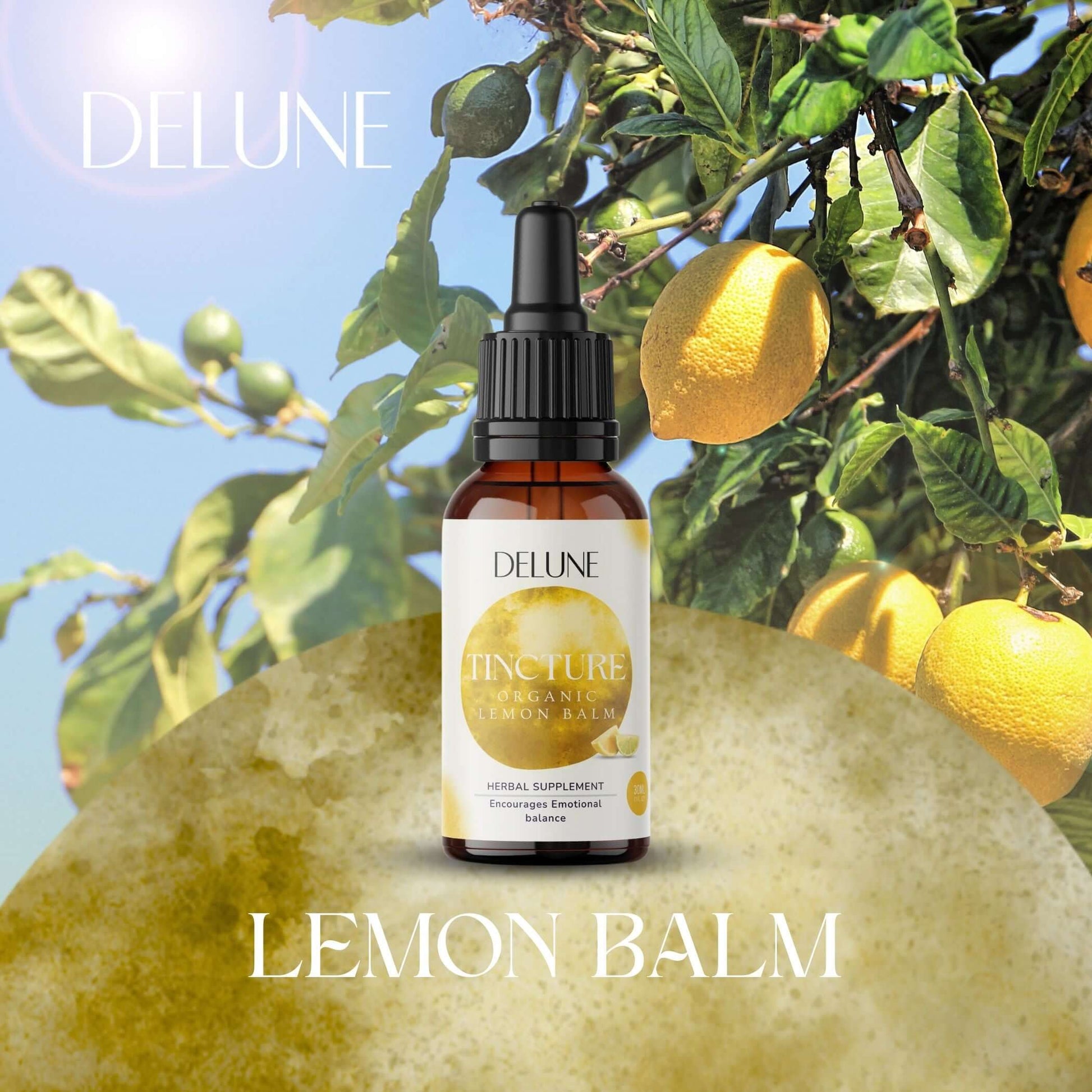 Organic Lemon Balm Herbal Tincture - Delune 