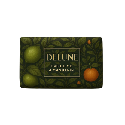 Basil Lime & Mandarin - Bar Soap - Delune 