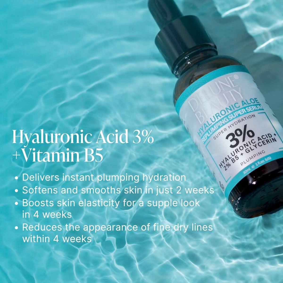 3% Hyaluronic Aloe B5 Face Serum - Delune 
