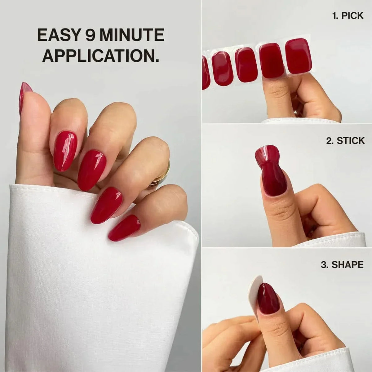 Tortoiseshell (Non-UV Nail Wraps): easy 9-minute application in three steps: pick, stick and shape